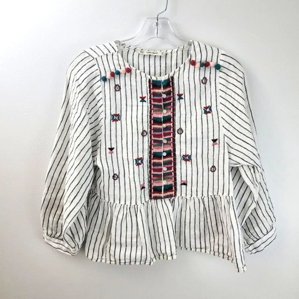 ZARA boho peasant blouse - Picture 1 of 9